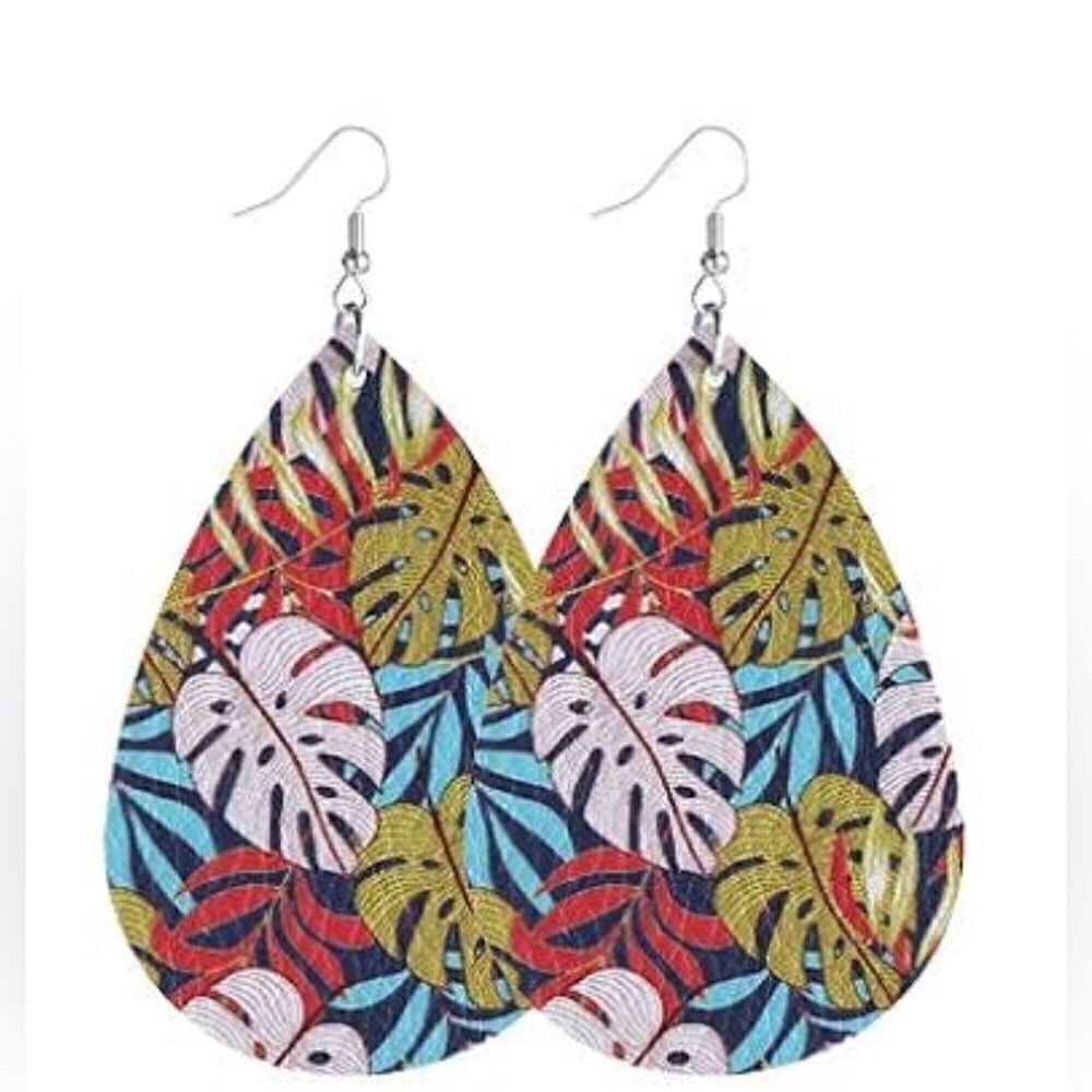 3/ $15 Brand New Faux Leather Earrings